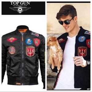 Top Gun MA-1 Flight Jacket With Patches 2XL